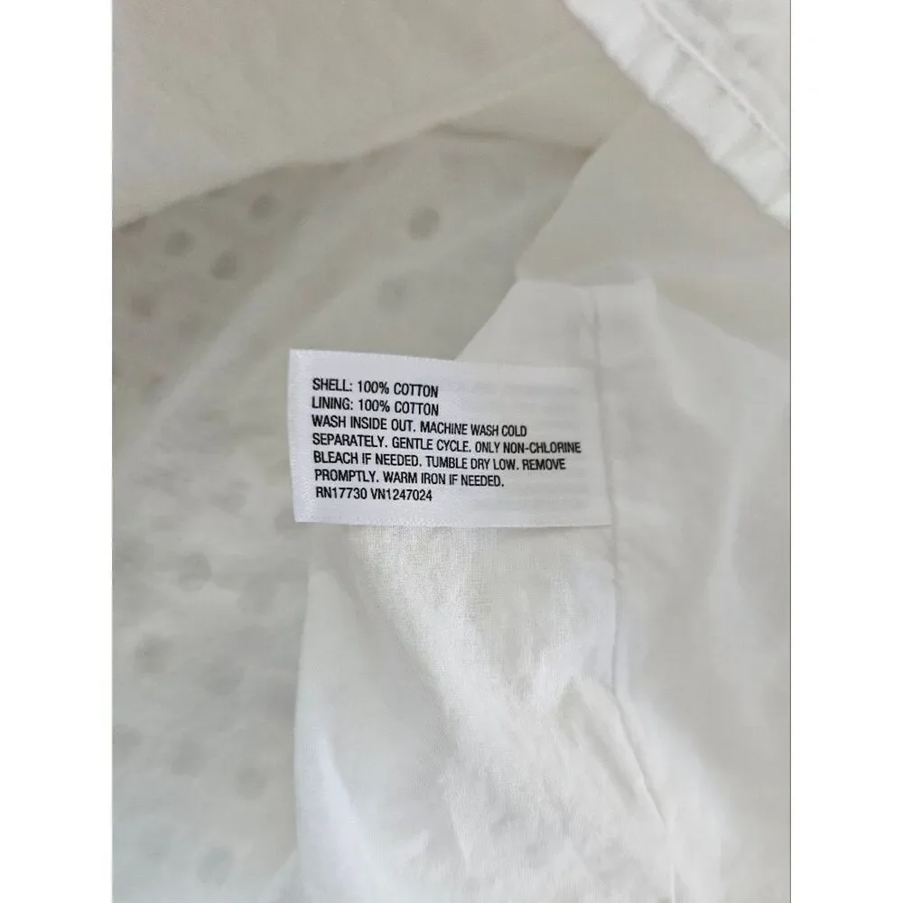 Kate Spade White Eyelet Midi Skirt Size XXL